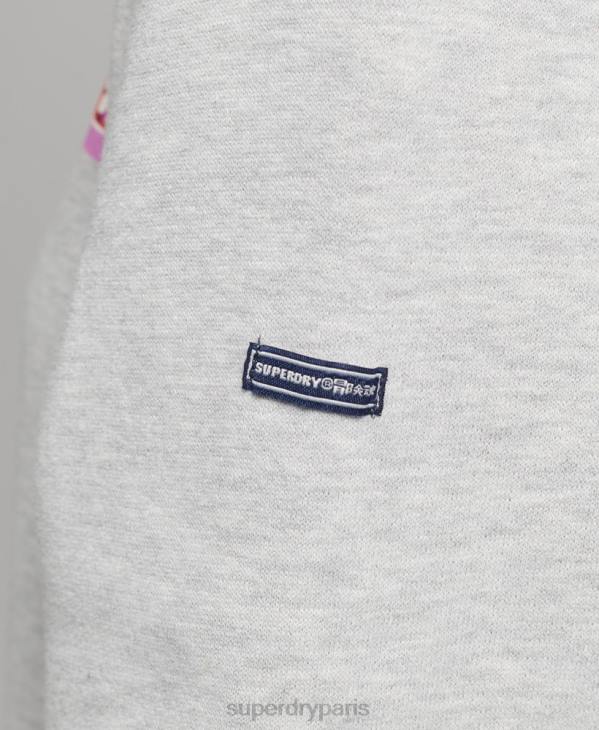 Superdry femmes sweat à logo encadré D64Z6028 vêtements gris clair