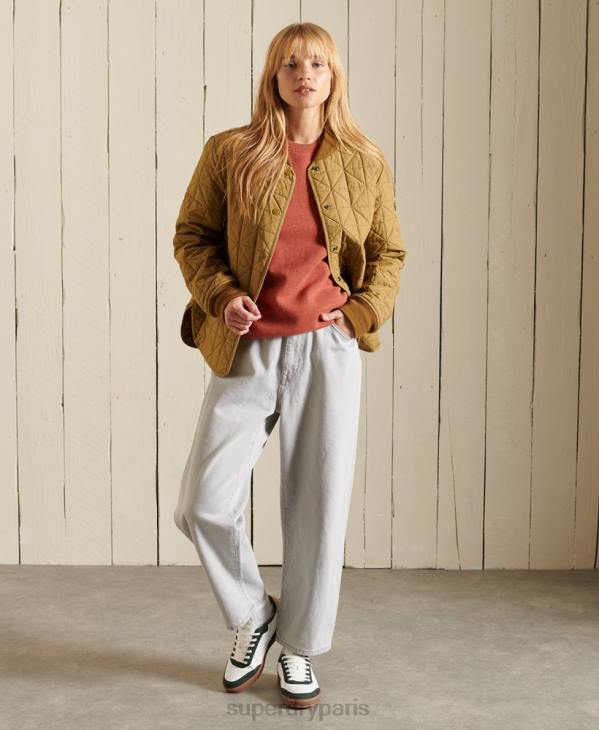 Superdry femmes sweat à logo vintage D64Z3444 vêtements brun