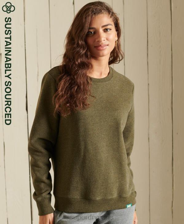 Superdry femmes sweat à logo vintage D64Z3478 vêtements kaki
