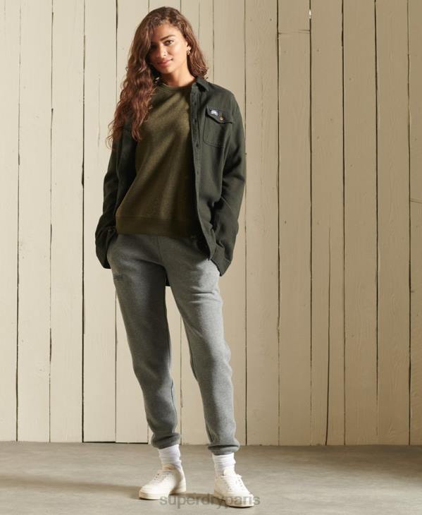 Superdry femmes sweat à logo vintage D64Z3478 vêtements kaki