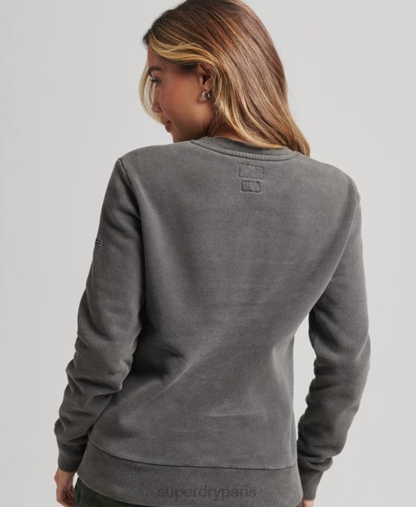 Superdry femmes sweat à logo vintage D64Z5910 vêtements gris foncé