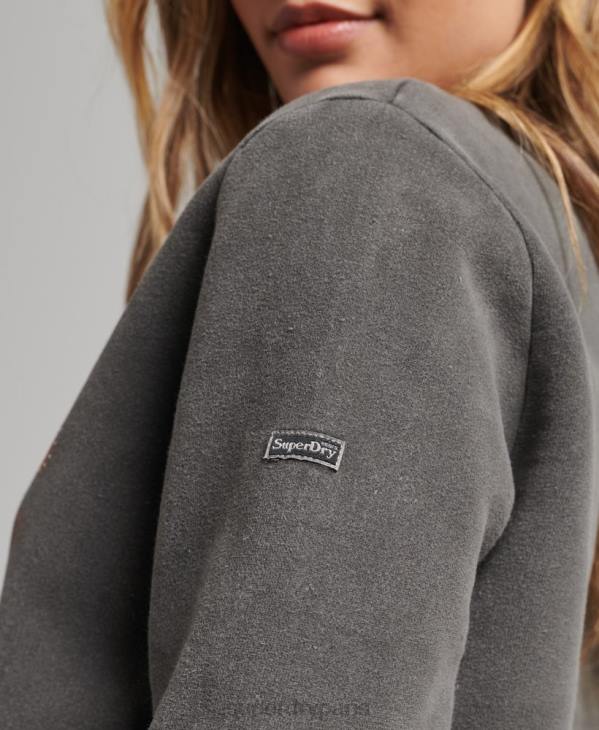 Superdry femmes sweat à logo vintage D64Z5910 vêtements gris foncé