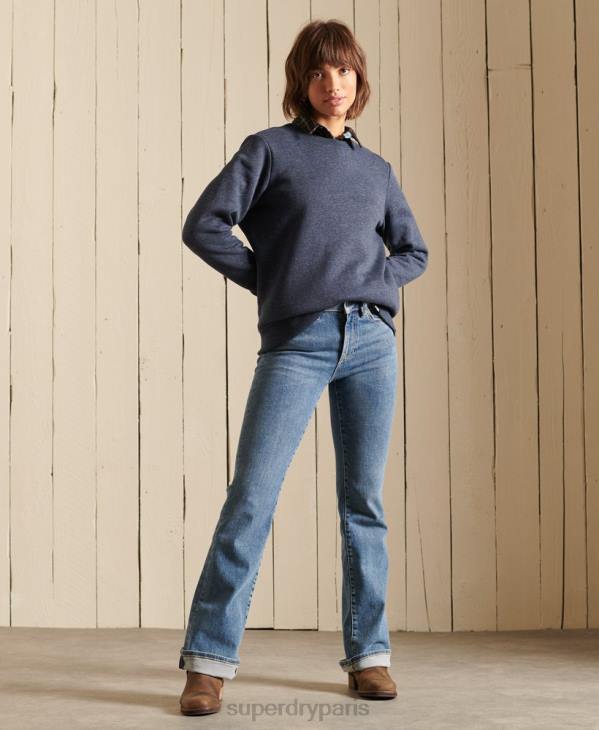 Superdry femmes sweat à logo vintage D64Z6034 vêtements marine