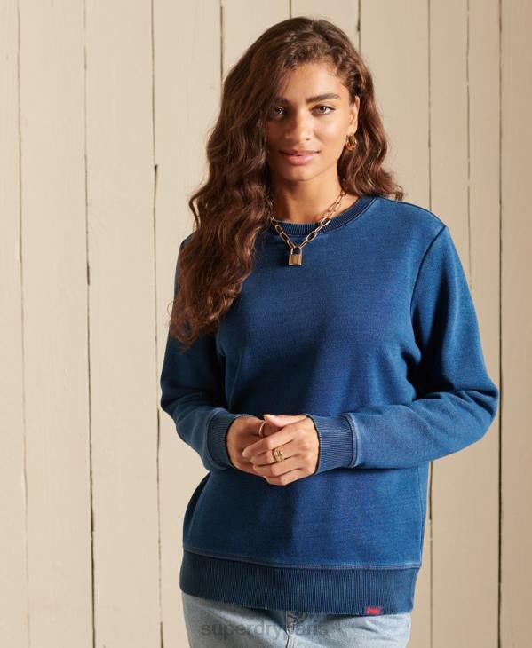 Superdry femmes sweat à logo vintage D64Z6042 vêtements turquoise