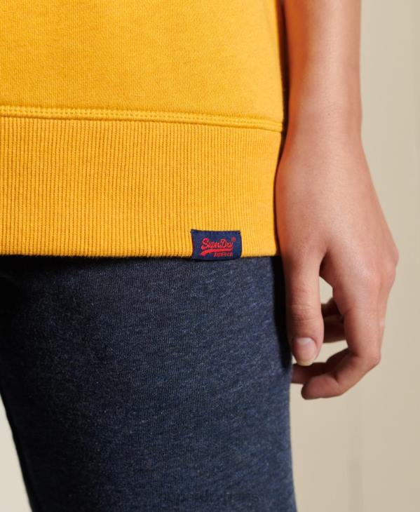 Superdry femmes sweat à logo vintage D64Z6084 vêtements jaune