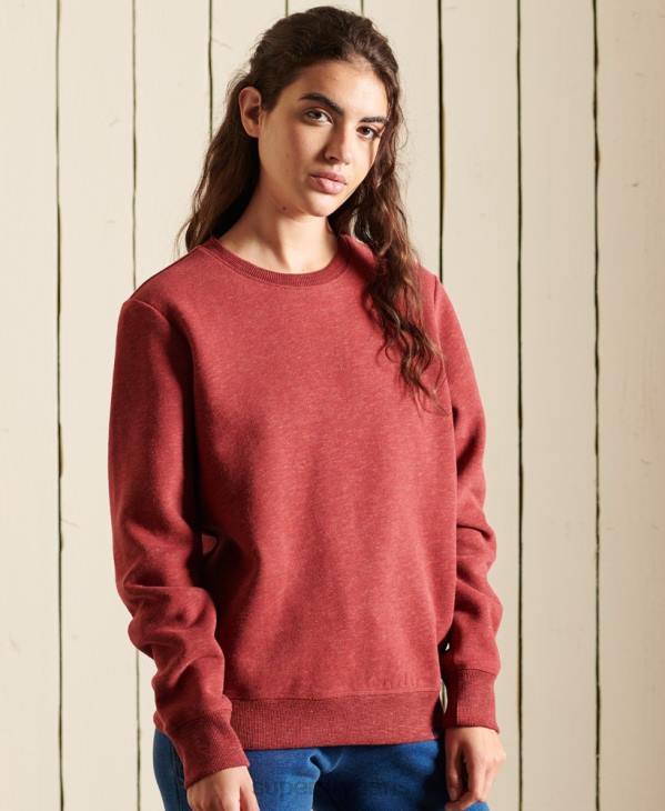 Superdry femmes sweat à logo vintage D64Z6095 vêtements rouge
