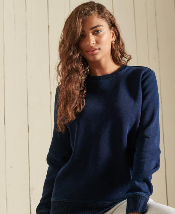 Superdry femmes sweat à logo vintage D64Z6120 vêtements bleu foncé