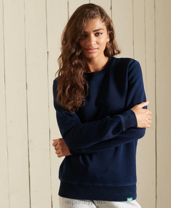 Superdry femmes sweat à logo vintage D64Z6120 vêtements bleu foncé