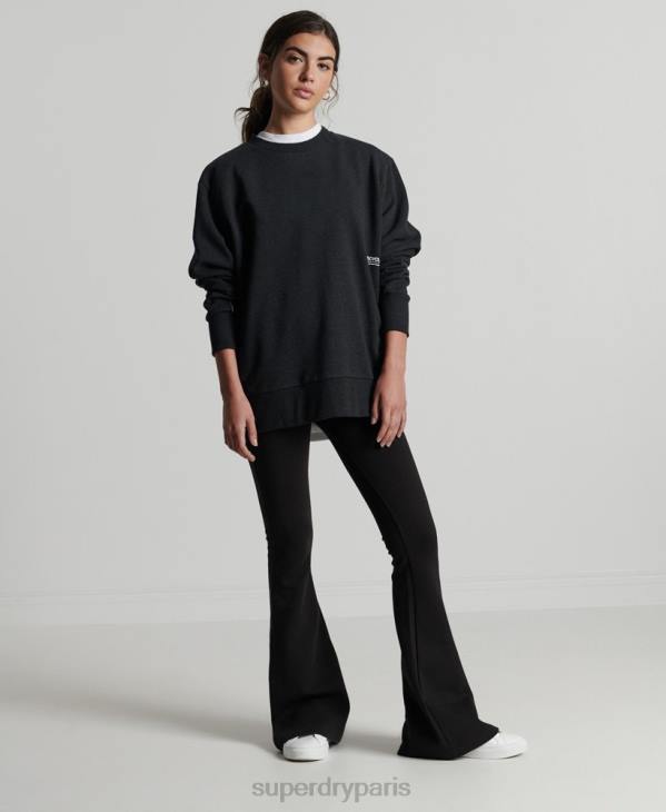 Superdry femmes sweat micro mi-mollet recyclé D64Z5972 vêtements noir