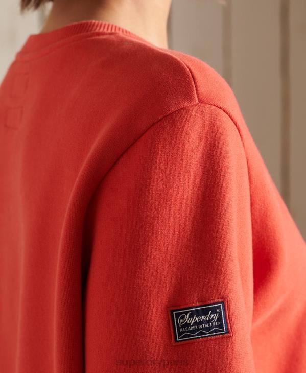 Superdry femmes sweat oversize bohème et rock crew D64Z6137 vêtements rouge