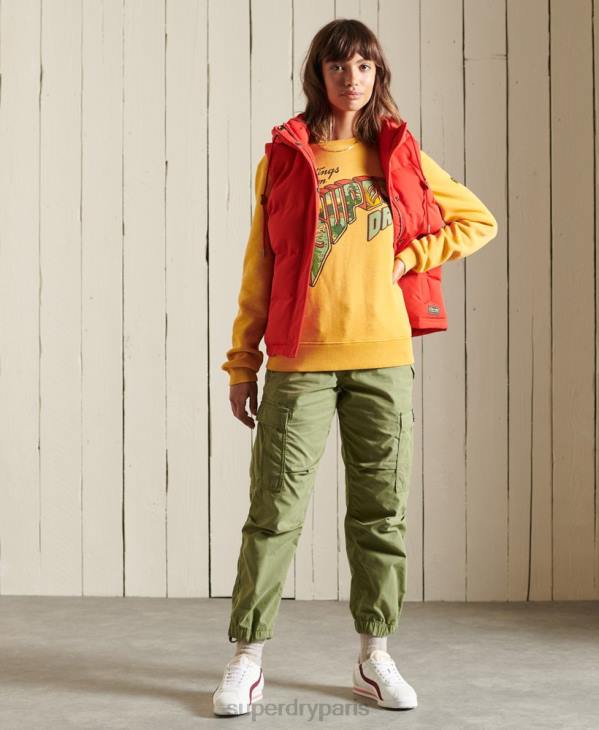Superdry femmes sweat ras du cou Heritage Mountain D64Z3463 vêtements or