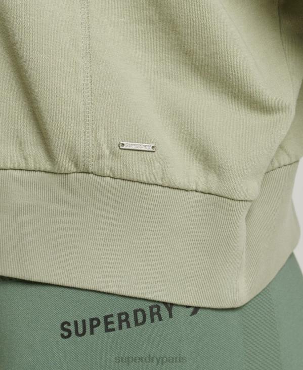 Superdry femmes sweat ras du cou chauve-souris flex coton bio D64Z6031 vêtements vert