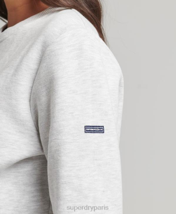 Superdry femmes sweat ras du cou cooper nostalgia D64Z6002 vêtements gris clair