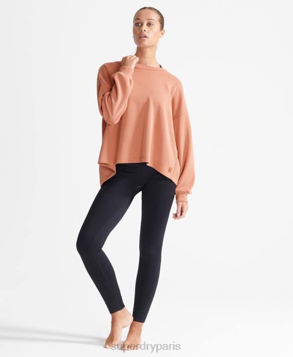 Superdry femmes sweat ras du cou décontracté flex D64Z5918 vêtements brun