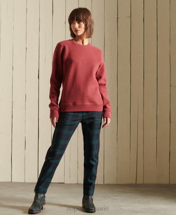 Superdry femmes sweat ras du cou en coton bio à logo vintage D64Z3476 vêtements rouge