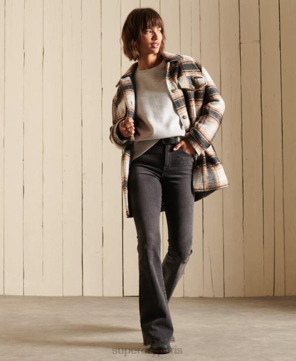 Superdry femmes sweat ras du cou en coton bio à logo vintage D64Z5800 vêtements gris clair