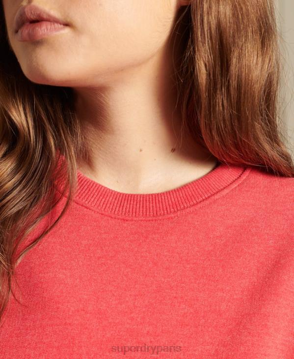 Superdry femmes sweat ras du cou en coton bio à logo vintage D64Z5940 vêtements rouge