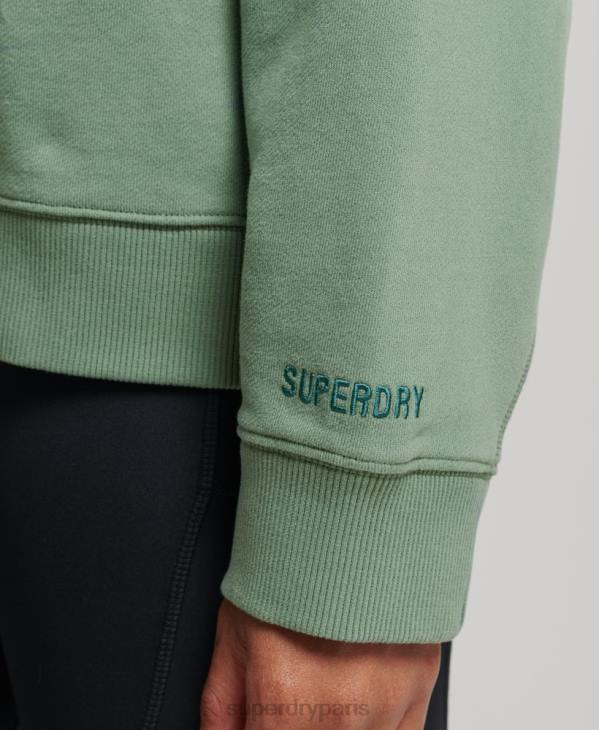 Superdry femmes sweat ras du cou en coton biologique D64Z3341 vêtements vert