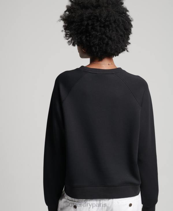 Superdry femmes sweat ras du cou en modal D64Z5788 vêtements noir