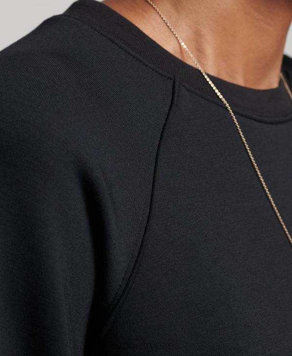 Superdry femmes sweat ras du cou en modal D64Z5788 vêtements noir
