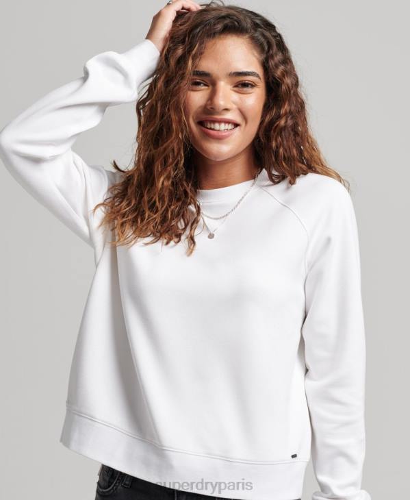 Superdry femmes sweat ras du cou en modal D64Z5915 vêtements blanc