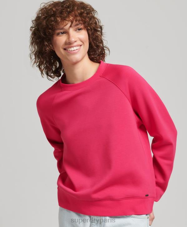 Superdry femmes sweat ras du cou en modal D64Z5947 vêtements rose