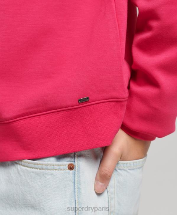 Superdry femmes sweat ras du cou en modal D64Z5947 vêtements rose