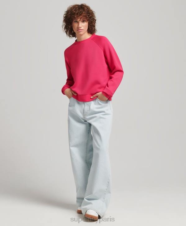 Superdry femmes sweat ras du cou en modal D64Z5947 vêtements rose