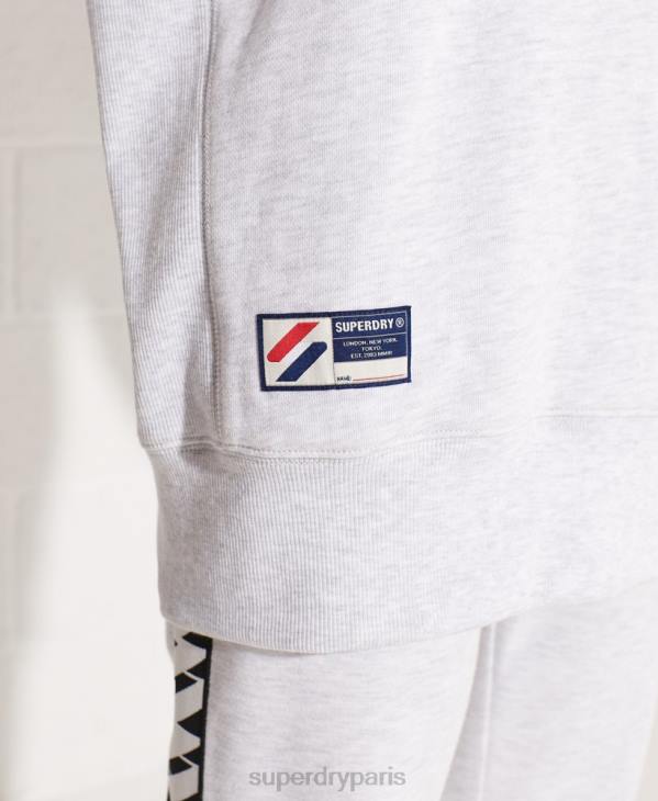 Superdry femmes sweat ras du cou essentiel en coton bio D64Z5821 vêtements gris clair