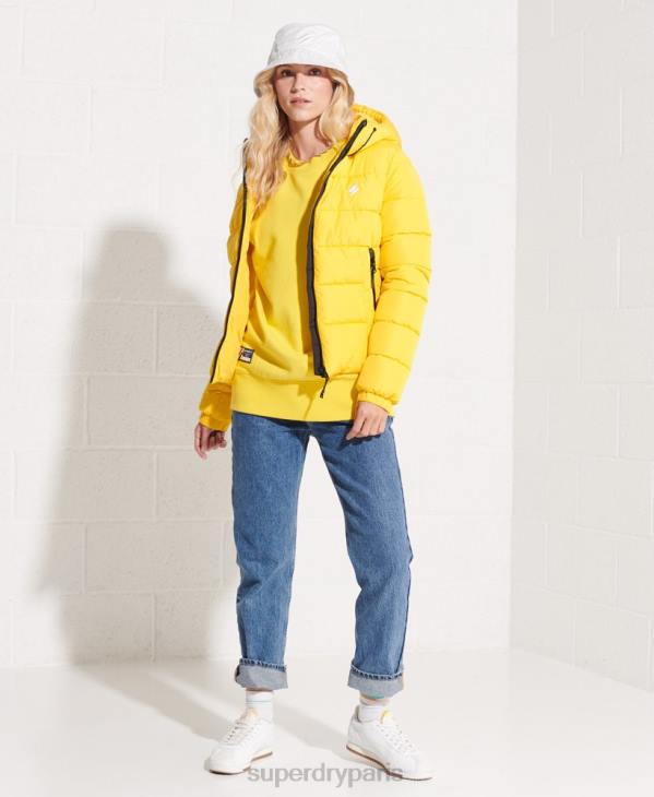 Superdry femmes sweat ras du cou essentiel en coton bio D64Z5822 vêtements jaune