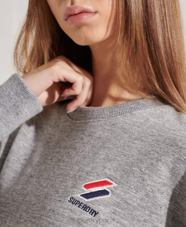 Superdry femmes sweat ras du cou essentiel sportstyle D64Z5931 vêtements gris clair