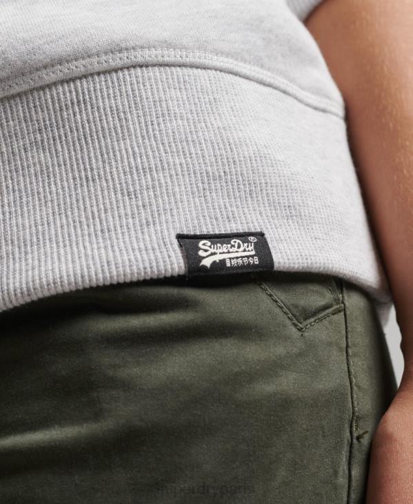 Superdry femmes sweat ras du cou à logo essentiel en coton bio D64Z3402 vêtements gris clair