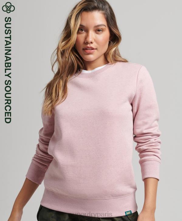 Superdry femmes sweat ras du cou à logo essentiel en coton bio D64Z5916 vêtements rose