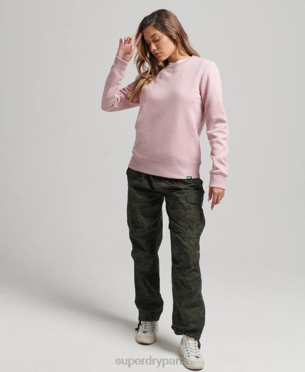 Superdry femmes sweat ras du cou à logo essentiel en coton bio D64Z5916 vêtements rose