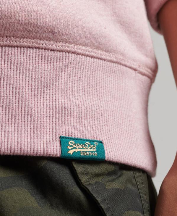 Superdry femmes sweat ras du cou à logo essentiel en coton bio D64Z5916 vêtements rose