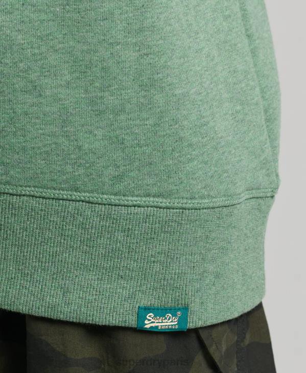 Superdry femmes sweat ras du cou à logo essentiel en coton bio D64Z5980 vêtements vert