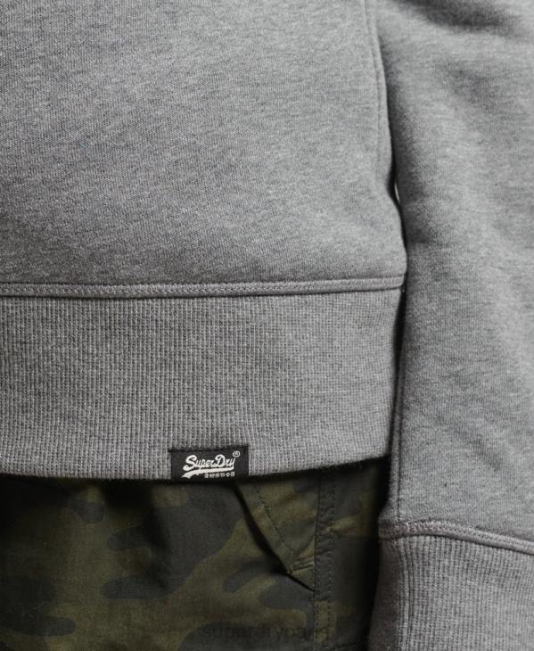 Superdry femmes sweat ras du cou à logo essentiel en coton bio D64Z6113 vêtements gris