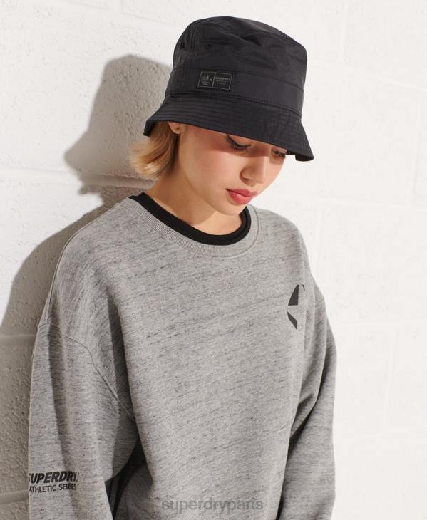 Superdry femmes sweat ras du cou oversize barré D64Z5966 vêtements gris clair