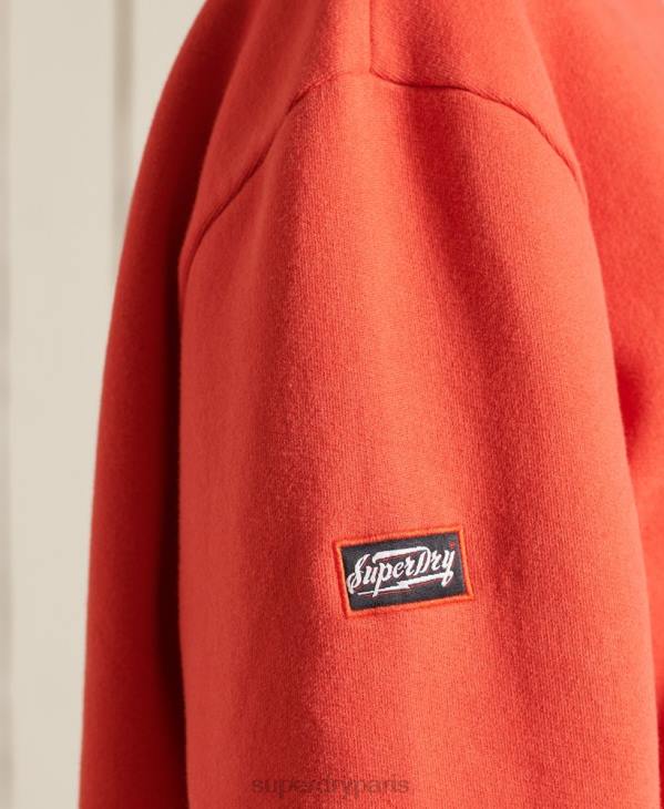 Superdry femmes sweat ras du cou oversize crossing lines D64Z5928 vêtements rouge