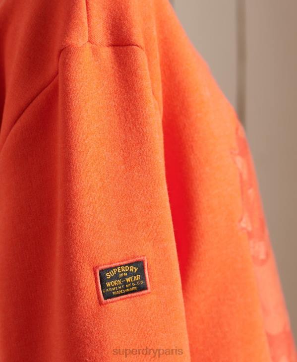 Superdry femmes sweat ras du cou oversize workwear D64Z6171 vêtements orange