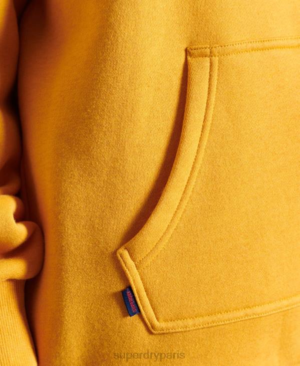Superdry femmes sweat ras du cou à poche brodée logo vintage D64Z5969 vêtements jaune