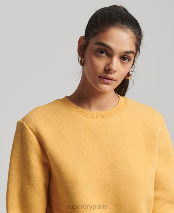 Superdry femmes sweat ras du cou vintage en coton bio D64Z5747 vêtements jaune