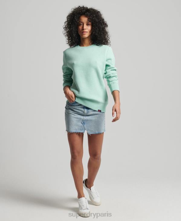 Superdry femmes sweat ras du cou vintage en coton bio D64Z5855 vêtements vert