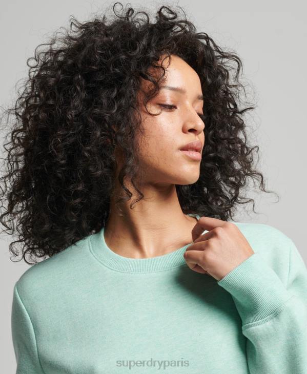 Superdry femmes sweat ras du cou vintage en coton bio D64Z5855 vêtements vert