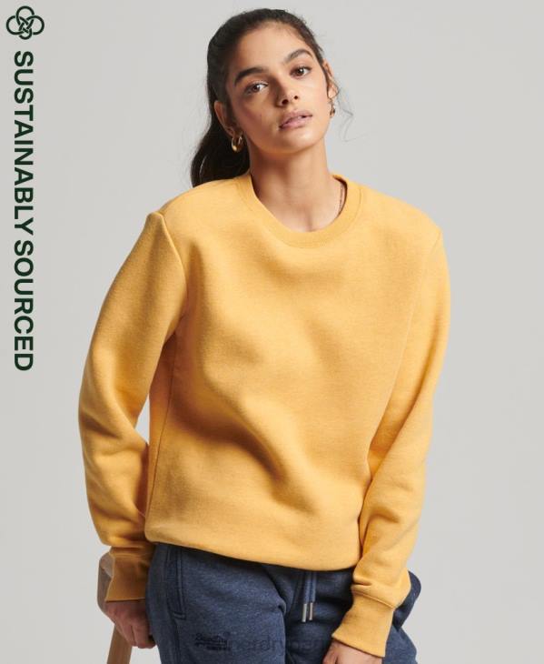 Superdry femmes sweat ras du cou vintage en coton bio D64Z5859 vêtements jaune