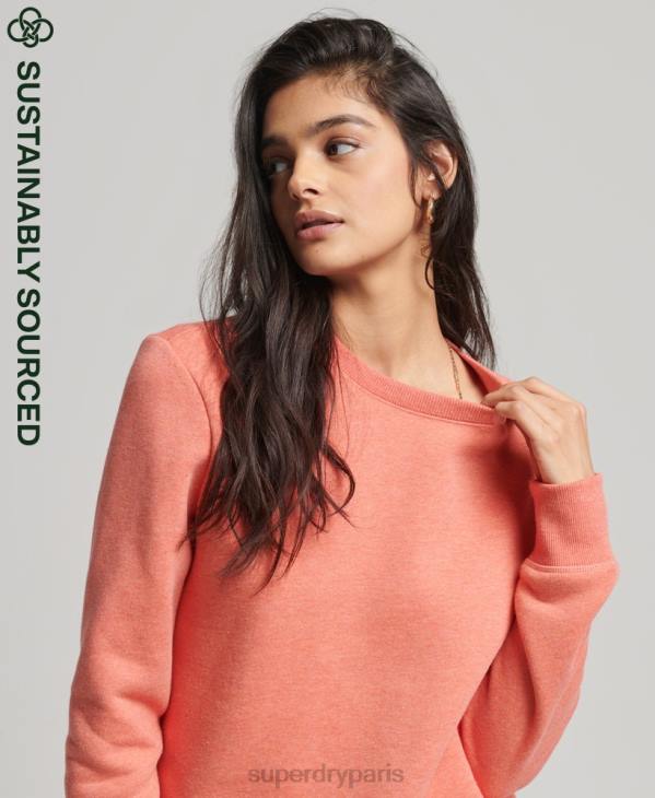Superdry femmes sweat ras du cou vintage en coton bio D64Z5868 vêtements corail