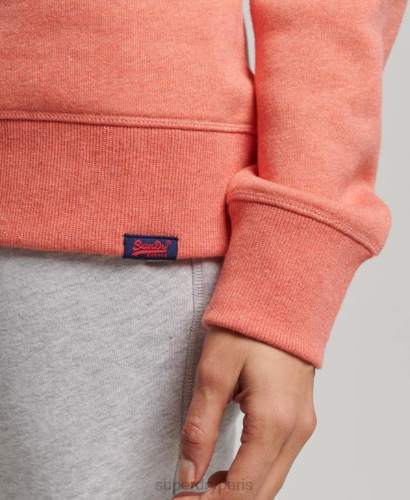 Superdry femmes sweat ras du cou vintage en coton bio D64Z5868 vêtements corail