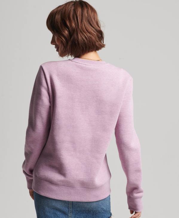 Superdry femmes sweat ras du cou vintage en coton bio D64Z5912 vêtements violet
