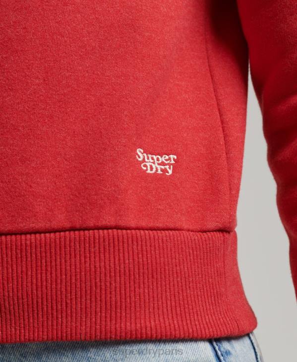 Superdry femmes sweat ras du cou vintage à rayures cali D64Z3468 vêtements rouge