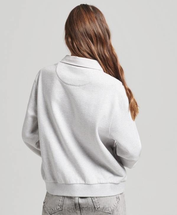 Superdry femmes sweat rugby vintage D64Z3052 vêtements gris clair